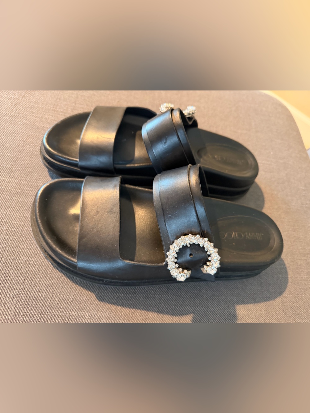 Jimmy Choo
Marga Crystal
Buckle Flat Sandal
Size 39. Made in Spain